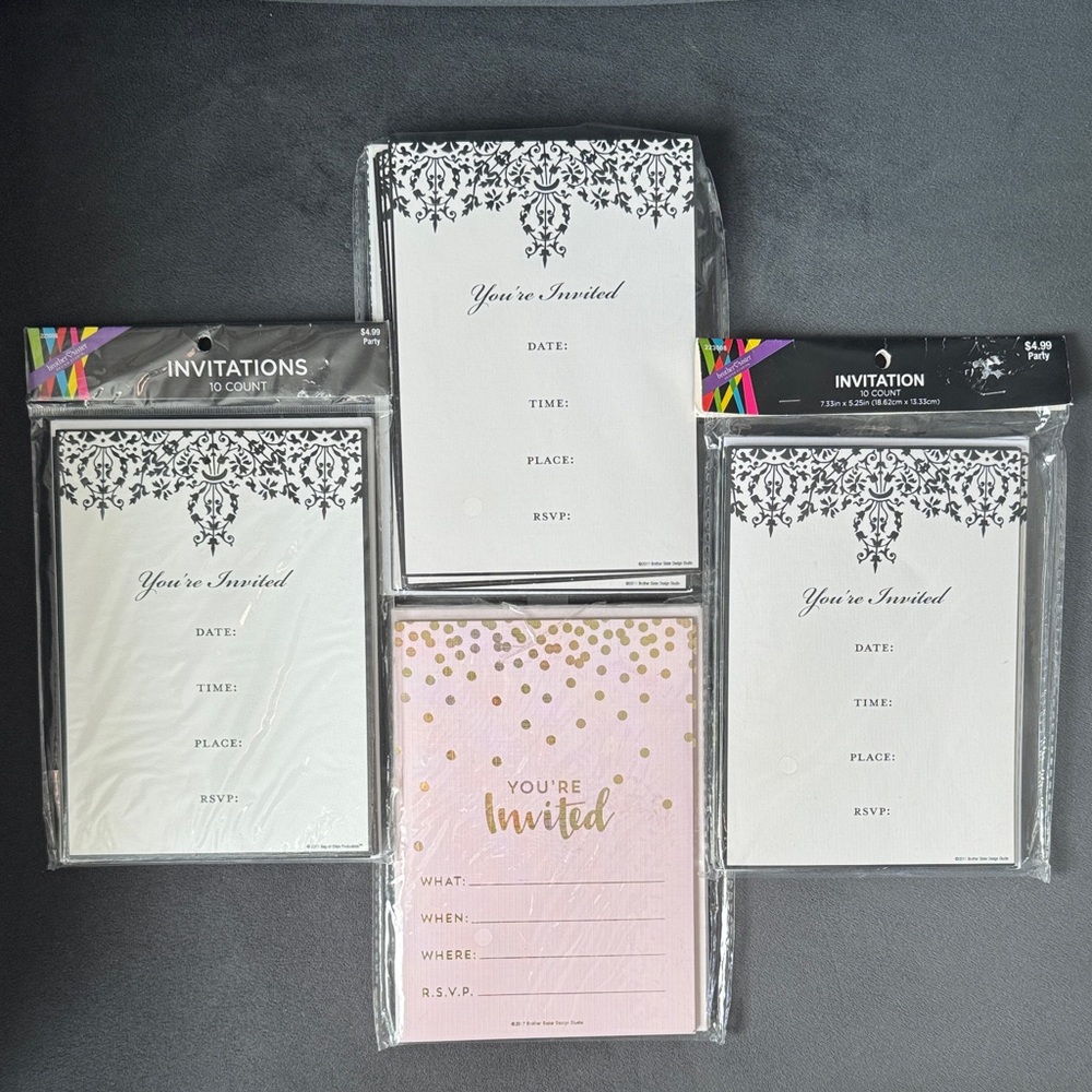 ⚠️4 Invitation Sets for Any Occasion⚠️
